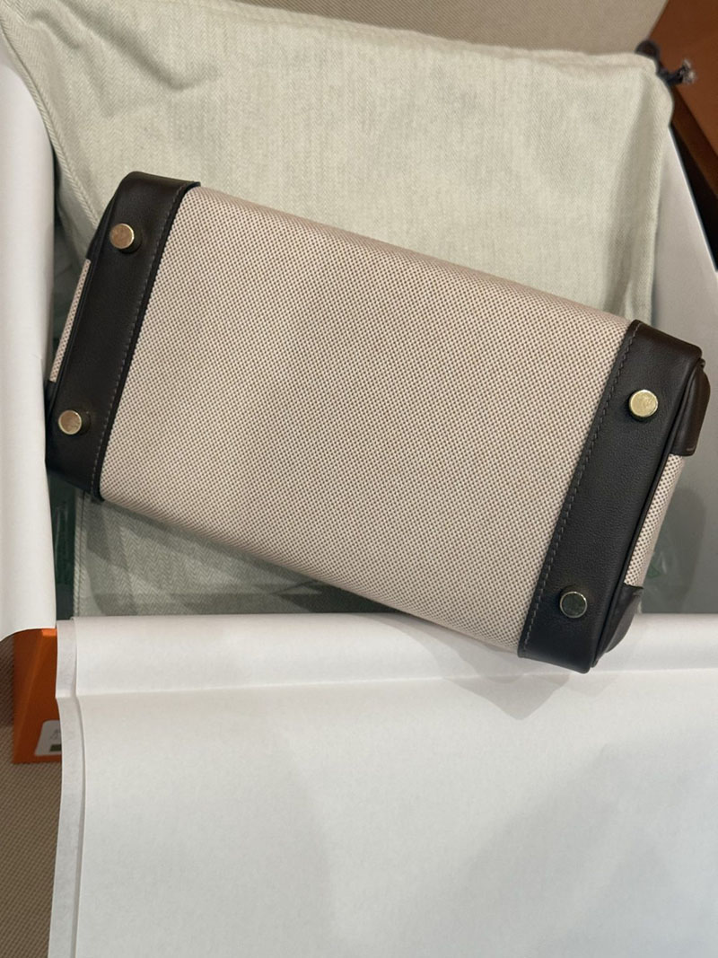 女性 バッグ 人気 50代 HERMES バーキン25 キャンバス エコルス スイフト/トワル ゴールド金具 2627528 エルメス専門店 おすすめ - 画像 (8)