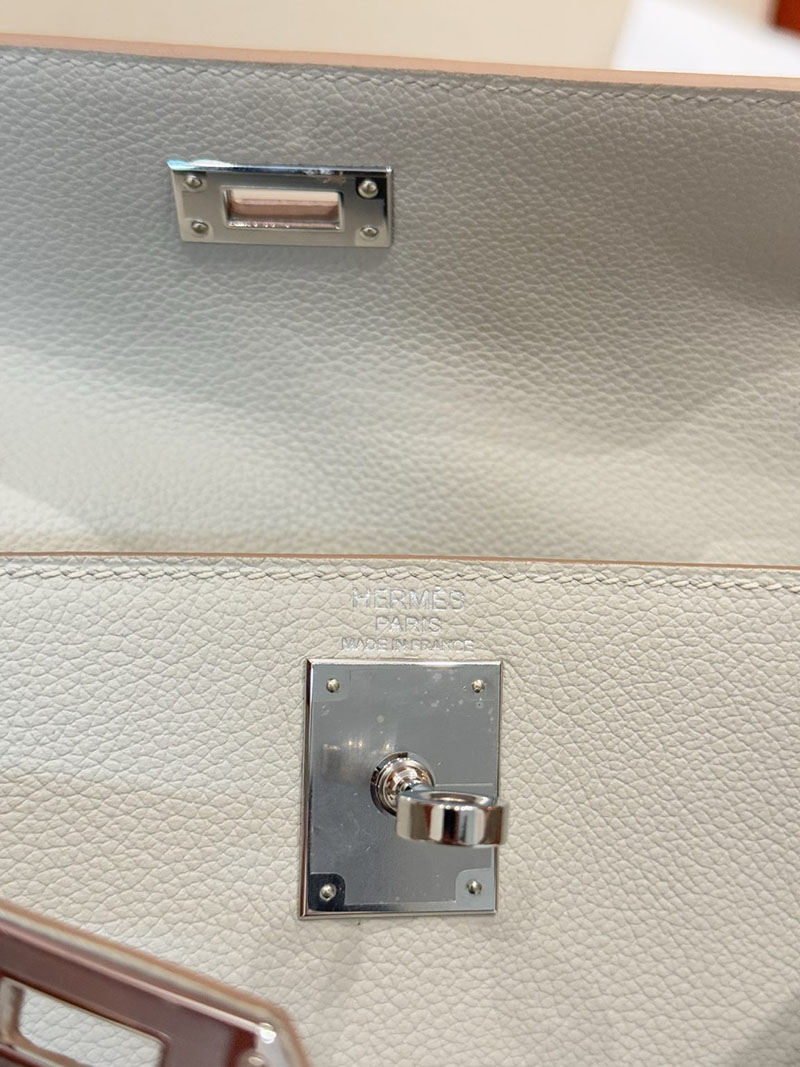 リュック レディース 人気ブランド HERMES エルメス ケリーアド PM パールグレー トリヨンクレマンス シルバー金具 2627531 エルメス専門店 おすすめ - 画像 (8)