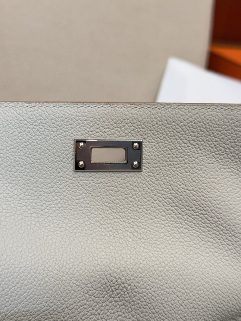 リュック レディース 人気ブランド HERMES エルメス ケリーアド PM パールグレー トリヨンクレマンス シルバー金具 2627531 エルメス専門店 おすすめ - 画像 (7)