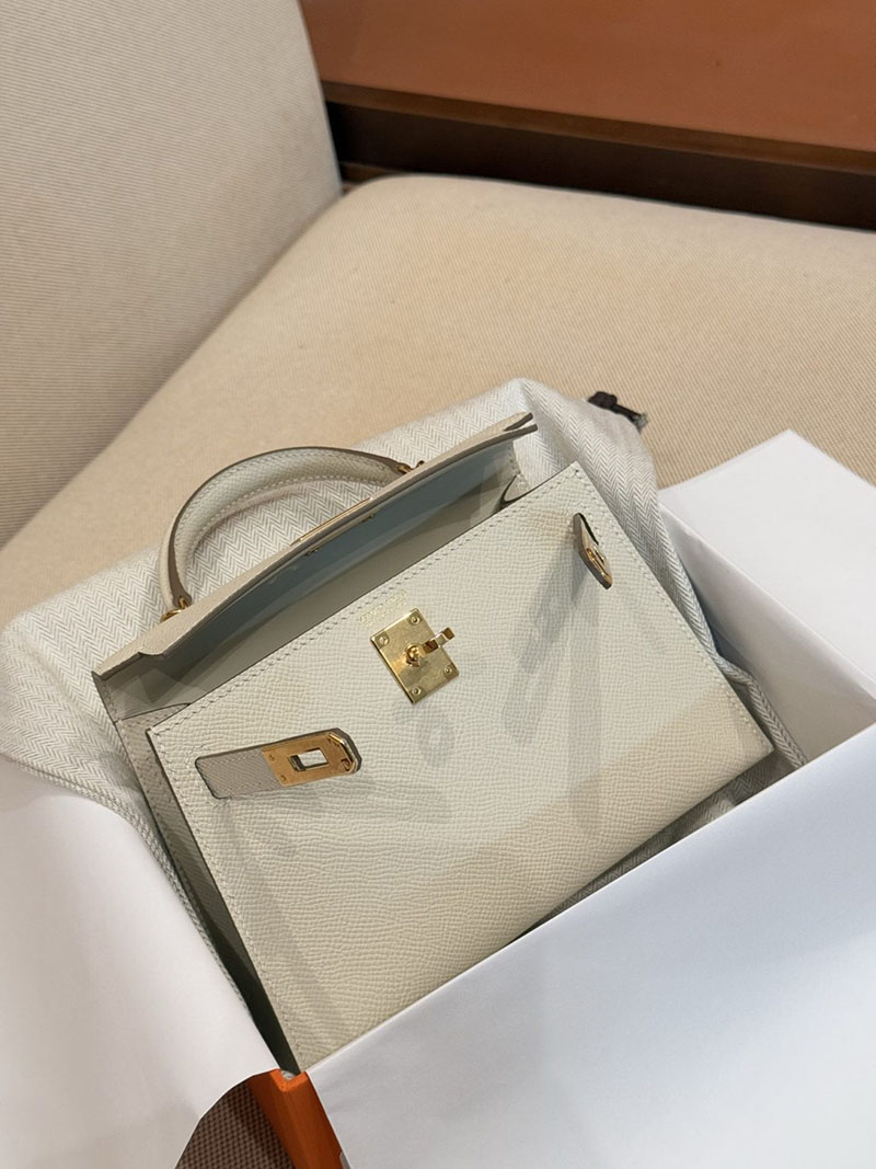 エルメス ミニバッグ レディース HERMES ケリーミニ2 外縫い クレ ヴォーエプソン ゴールド金具 2627536 エルメス専門店 おすすめ - 画像 (4)