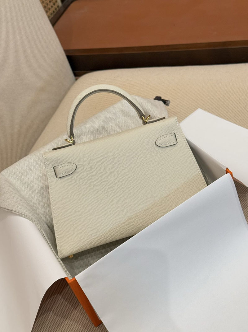 エルメス ミニバッグ レディース HERMES ケリーミニ2 外縫い クレ ヴォーエプソン ゴールド金具 2627536 エルメス専門店 おすすめ - 画像 (3)