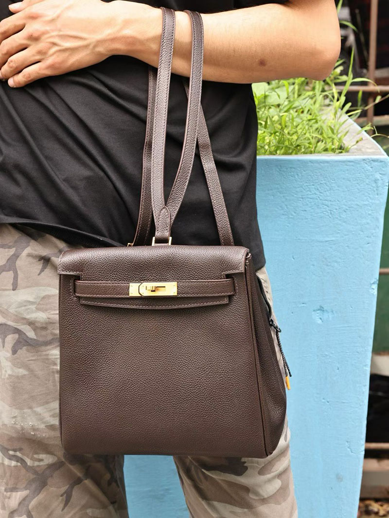 エルメス リュック レディース HERMES エルメス ケリーアド PM エベンヌ バレニアフォーブル ゴールド金具 2627548 エルメス専門店 おすすめ - 画像 (5)