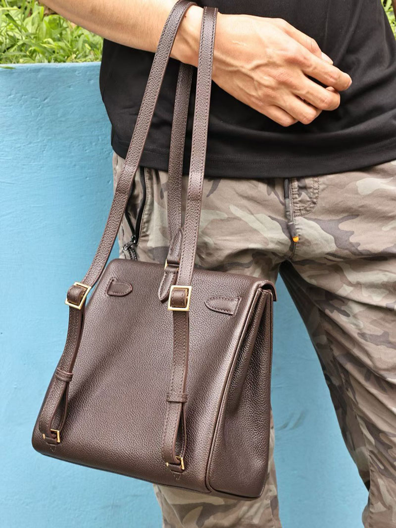 エルメス リュック レディース HERMES エルメス ケリーアド PM エベンヌ バレニアフォーブル ゴールド金具 2627548 エルメス専門店 おすすめ - 画像 (4)