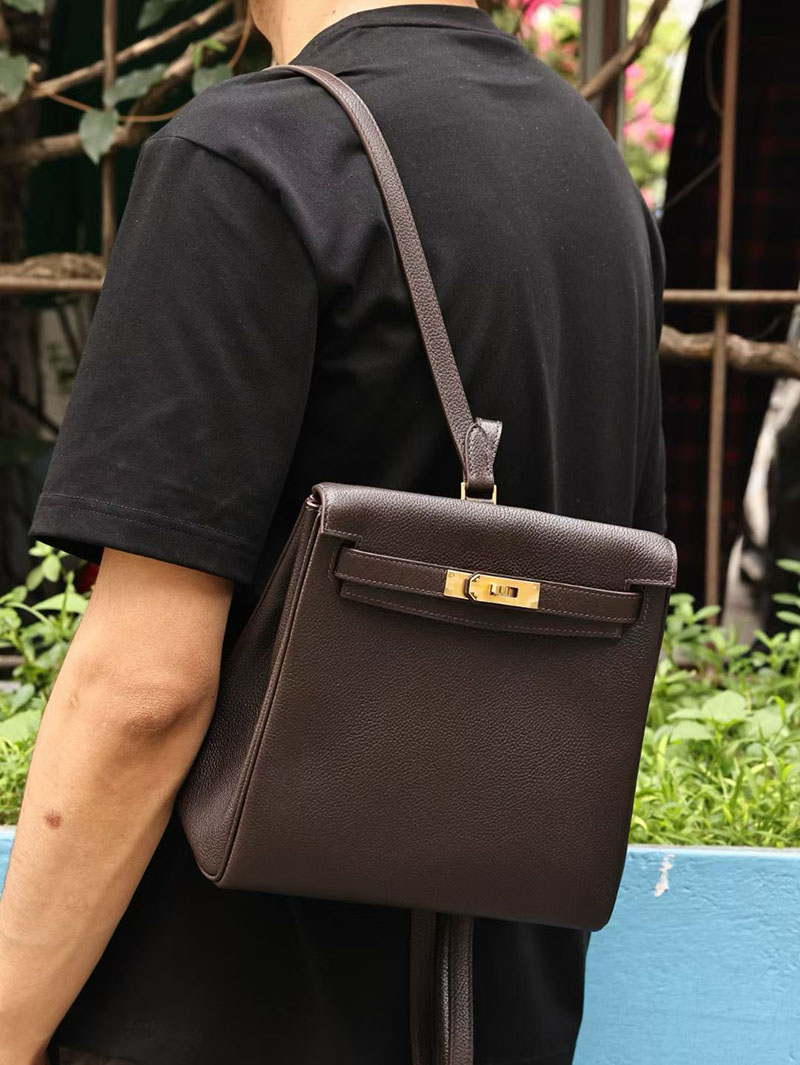 エルメス リュック レディース HERMES エルメス ケリーアド PM エベンヌ バレニアフォーブル ゴールド金具 2627548 エルメス専門店 おすすめ - 画像 (3)