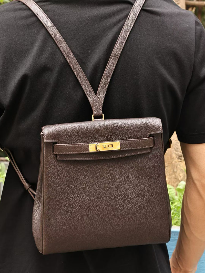 エルメス リュック レディース HERMES エルメス ケリーアド PM エベンヌ バレニアフォーブル ゴールド金具 2627548 エルメス専門店 おすすめ - 画像 (2)