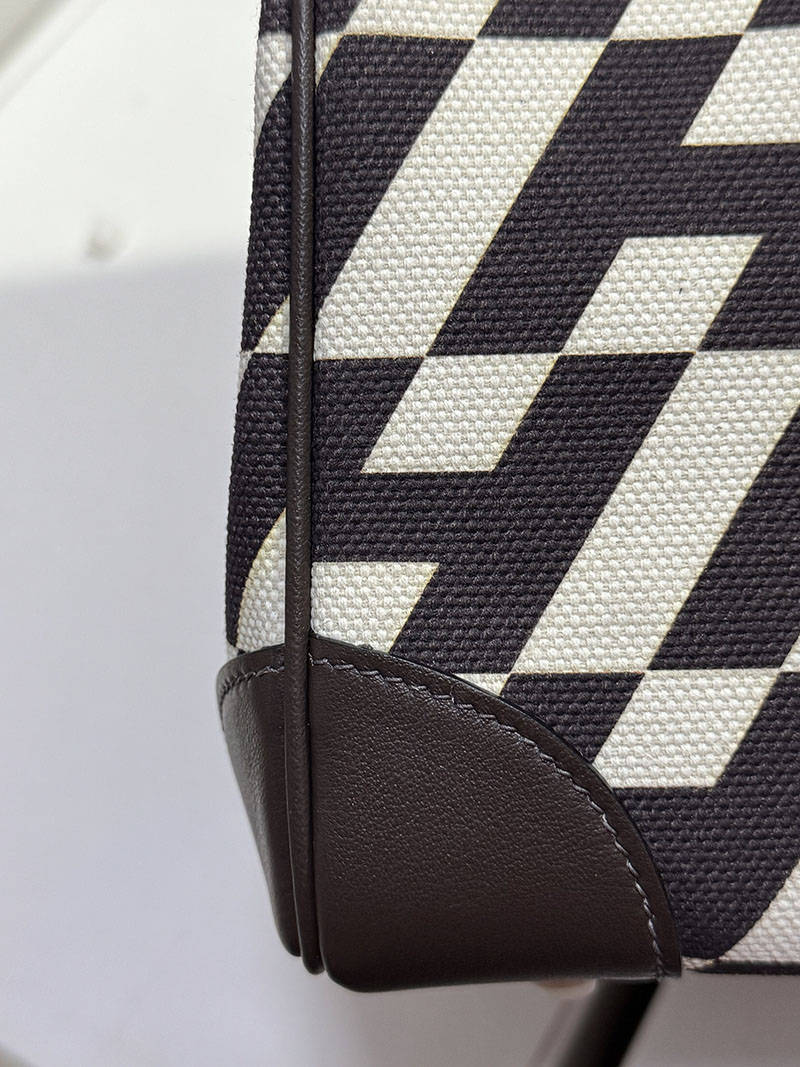 ビジネスバッグ メンズ ハイブランド HERMES オータクロア 40cm ブラック トワルアッシュ×スイフト シルバー金具 2627551 エルメス アウトレット 店舗 - 画像 (6)