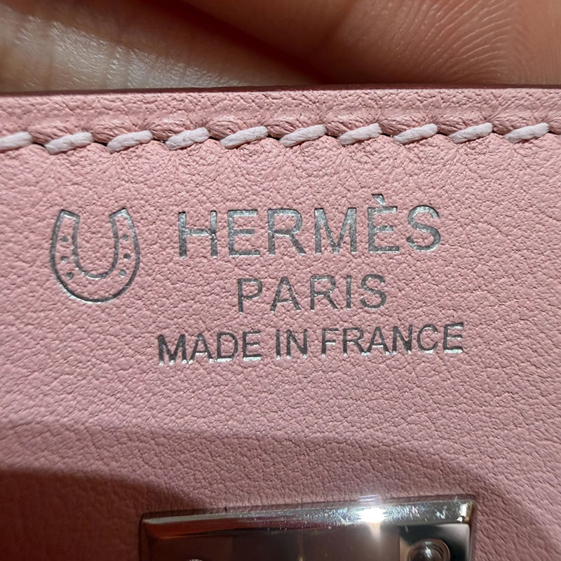 バーキン ヴェルソ 定価 HERMES バーキン25 ローズサクラ/ヴェールヴェルティゴ スイフト シルバー金具 2627563 エルメス アウトレット 店舗 - 画像 (7)