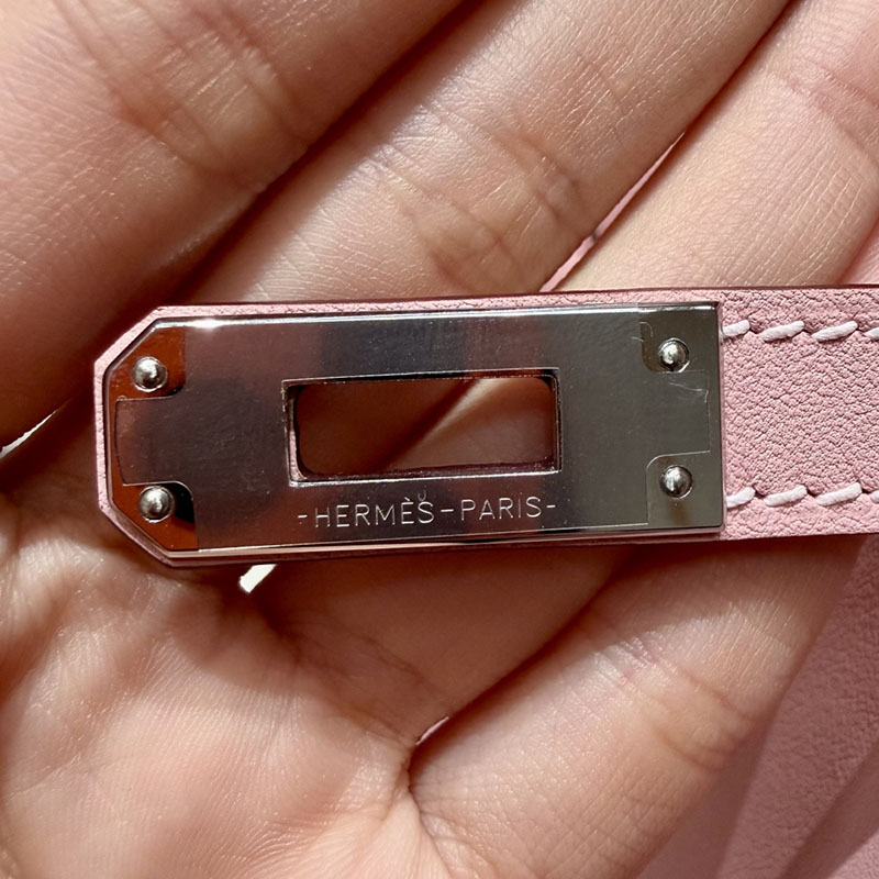 バーキン ヴェルソ 定価 HERMES バーキン25 ローズサクラ/ヴェールヴェルティゴ スイフト シルバー金具 2627563 エルメス アウトレット 店舗 - 画像 (6)