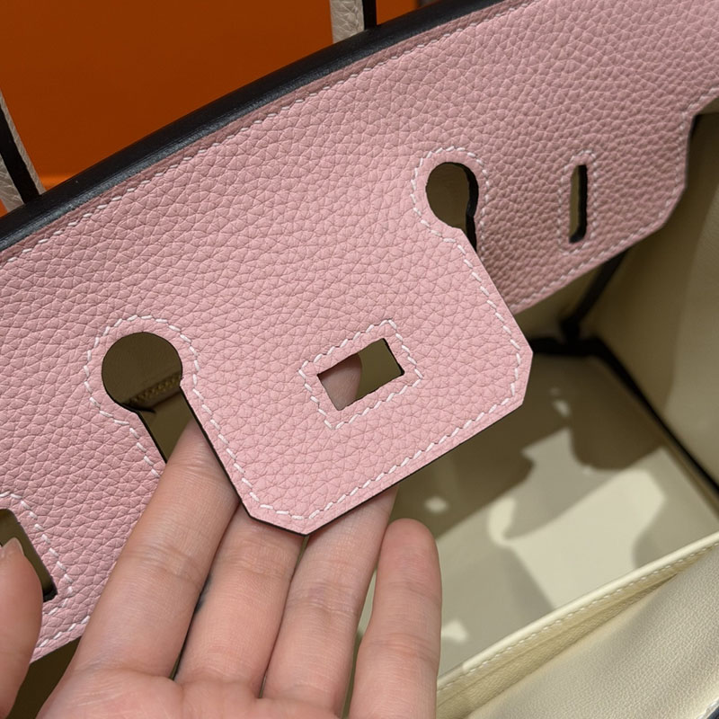 エルメス ピンク バーキン HERMES バーキン25 ローズサクラ/ナタ トゴ ゴールド金具 2627568 エルメス アウトレット 店舗 - 画像 (10)