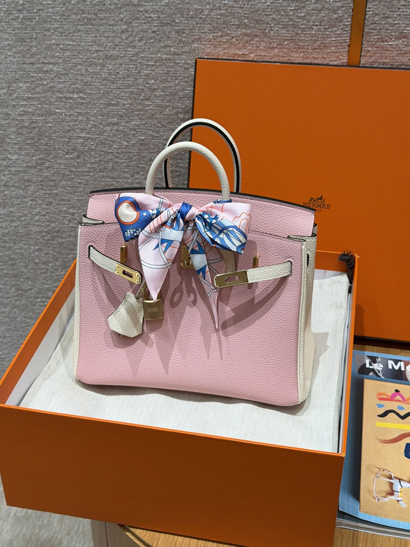 エルメス ピンク バーキン HERMES バーキン25 ローズサクラ/ナタ トゴ ゴールド金具 2627568 エルメス アウトレット 店舗 - 画像 (6)