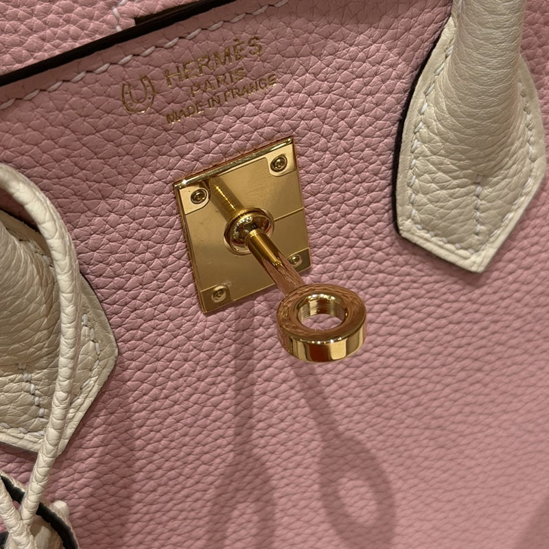 エルメス ピンク バーキン HERMES バーキン25 ローズサクラ/ナタ トゴ ゴールド金具 2627568 エルメス アウトレット 店舗 - 画像 (5)