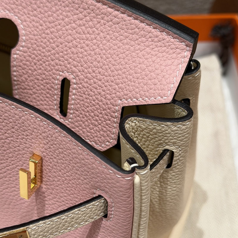 エルメス ピンク バーキン HERMES バーキン25 ローズサクラ/ナタ トゴ ゴールド金具 2627568 エルメス アウトレット 店舗 - 画像 (3)