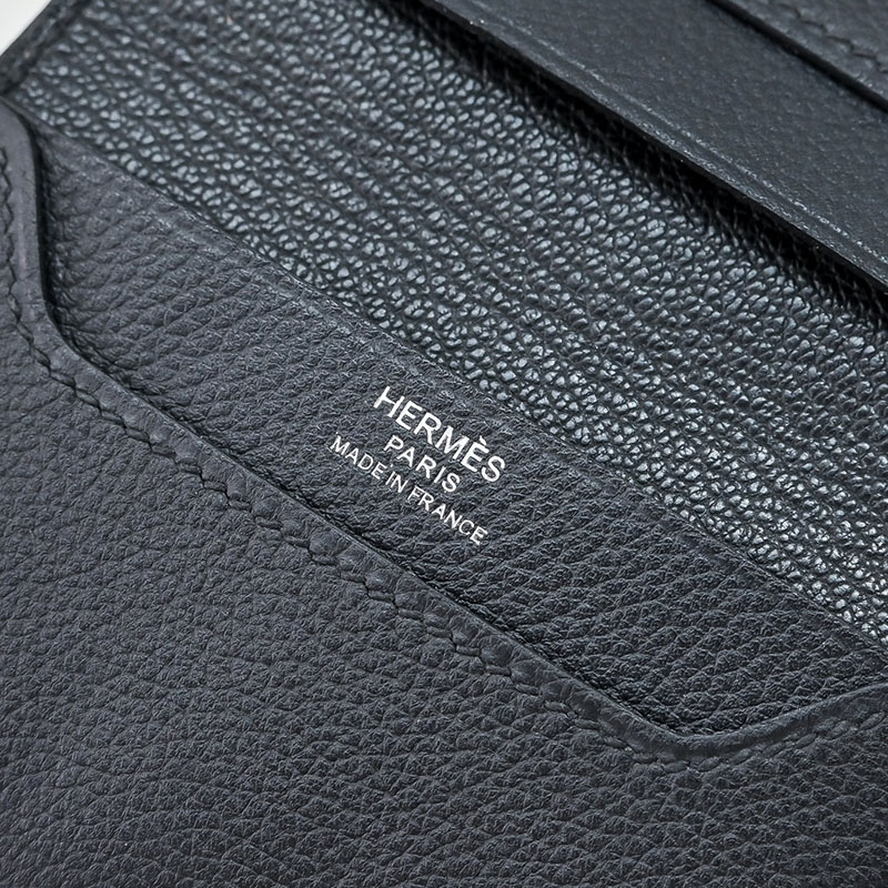 エルメス カードケース 人気 HERMES カードホルダー 黒 ブラック エバーカラー シルバー金具 2627570 エルメス アウトレット 店舗 - 画像 (4)