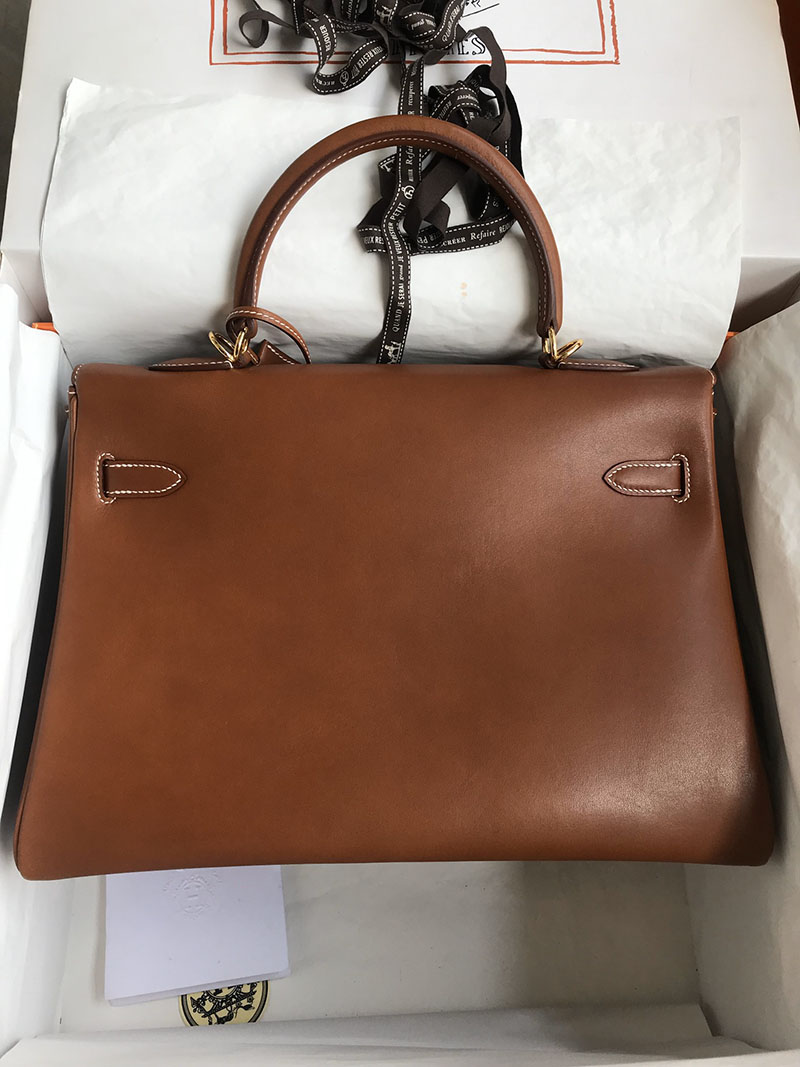 メンズバッグ 流行り HERMES エルメス ケリー35cm 内縫い フォーブ バレニア ゴールド金具 2627593 エルメス 海外通販 - 画像 (9)