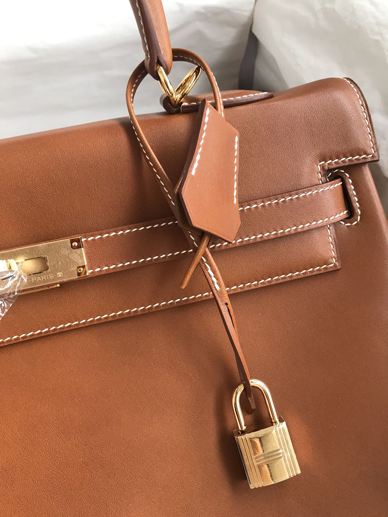 メンズバッグ 流行り HERMES エルメス ケリー35cm 内縫い フォーブ バレニア ゴールド金具 2627593 エルメス 海外通販 - 画像 (7)