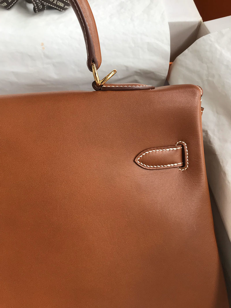 メンズバッグ 流行り HERMES エルメス ケリー35cm 内縫い フォーブ バレニア ゴールド金具 2627593 エルメス 海外通販 - 画像 (6)