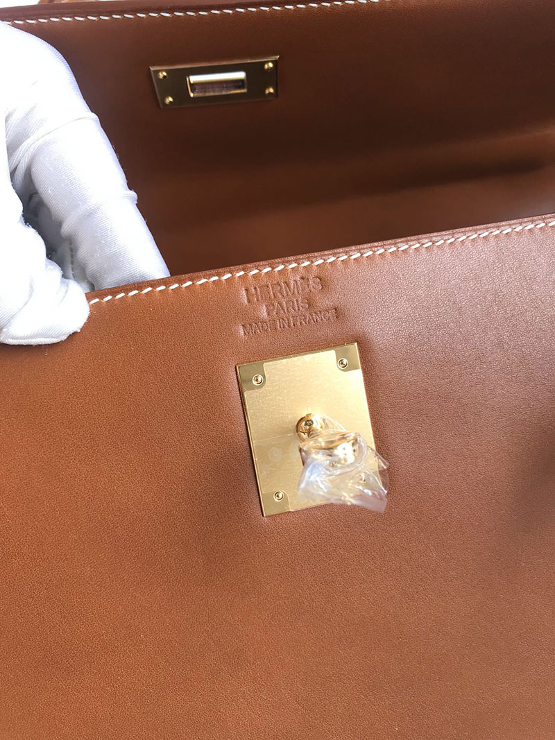 メンズバッグ 流行り HERMES エルメス ケリー35cm 内縫い フォーブ バレニア ゴールド金具 2627593 エルメス 海外通販 - 画像 (4)
