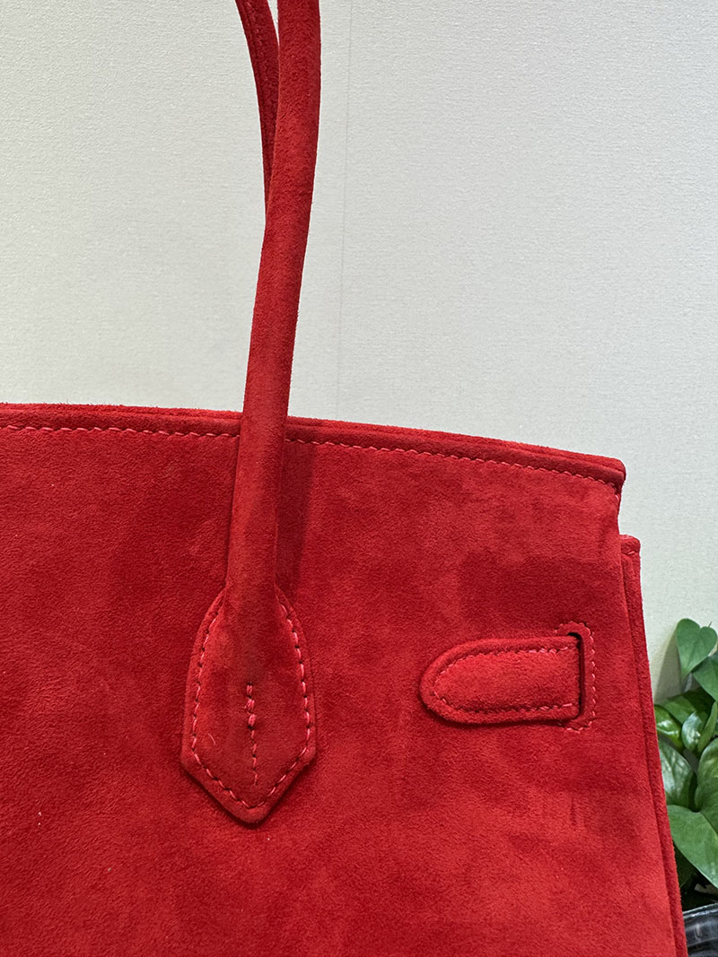 ショルダーバーキン 新作 HERMES バーキンショルダーライト 29 Shoulder birkin ルージュカザック ヴォー・グリズリー シルバー金具 2627621 - 画像 (3)