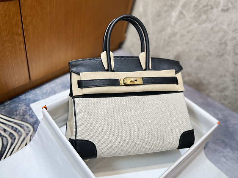 エルメス バーキン 定価 HERMES バーキン30 キャンバス 黒 ブラック スイフト/トワルアッシュ ゴールド金具 2627639 エルメス 海外通販 - 画像 (9)
