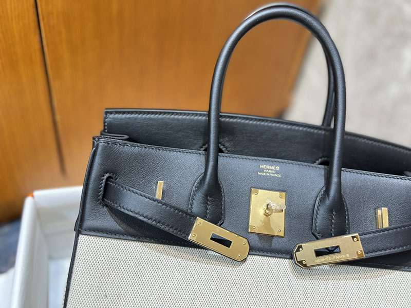 エルメス バーキン 定価 HERMES バーキン30 キャンバス 黒 ブラック スイフト/トワルアッシュ ゴールド金具 2627639 エルメス 海外通販 - 画像 (7)