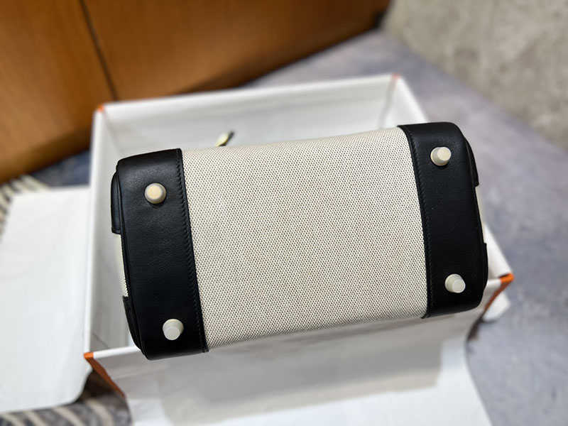 バーキン 定価 2026 HERMES バーキン25 キャンバス 黒 ブラック スイフト/トワルアッシュ ゴールド金具 2627640 エルメス 海外通販 - 画像 (3)