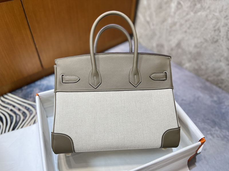 エルメス バーキン30 HERMES バーキン30 キャンバス エトゥープ スイフト/トワルアッシュ ゴールド金具 2627641 エルメス 海外通販 - 画像 (9)