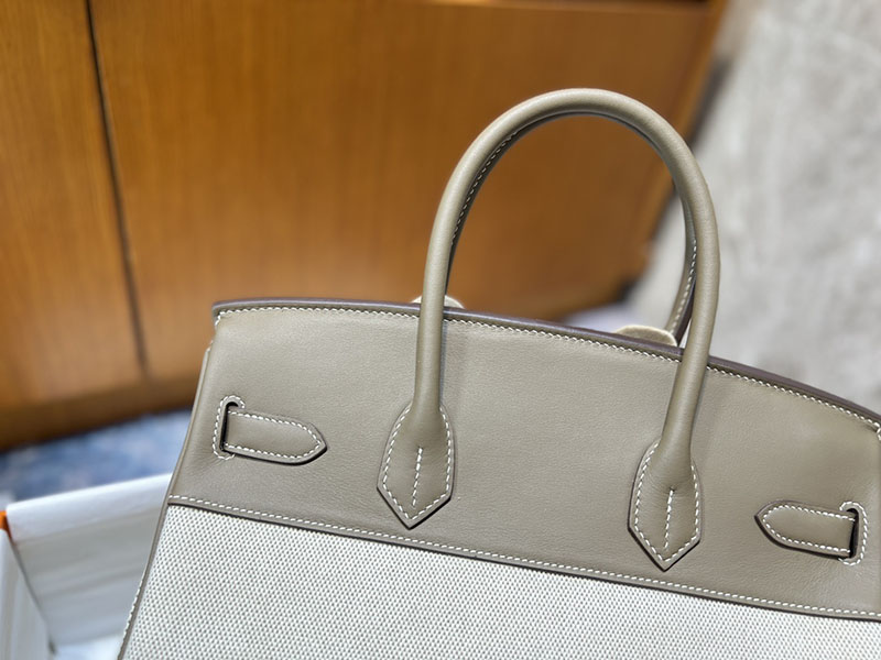 エルメス バーキン30 HERMES バーキン30 キャンバス エトゥープ スイフト/トワルアッシュ ゴールド金具 2627641 エルメス 海外通販 - 画像 (7)