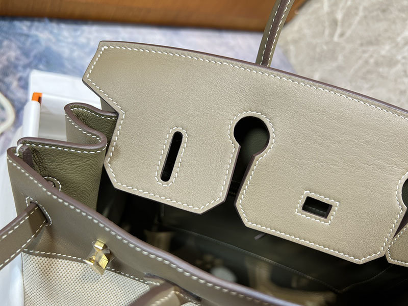 エルメス バーキン30 HERMES バーキン30 キャンバス エトゥープ スイフト/トワルアッシュ ゴールド金具 2627641 エルメス 海外通販 - 画像 (4)