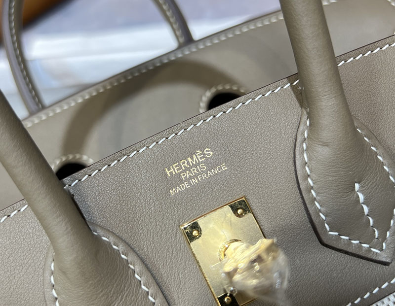 エルメス バーキン25 HERMES バーキン25 キャンバス エトゥープ スイフト/トワルアッシュ ゴールド金具 2627642 エルメス 海外通販 - 画像 (5)