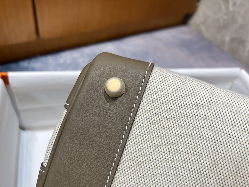 エルメス バーキン25 HERMES バーキン25 キャンバス エトゥープ スイフト/トワルアッシュ ゴールド金具 2627642 エルメス 海外通販 - 画像 (4)