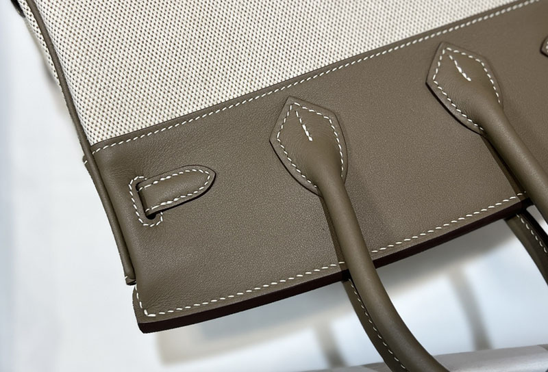 エルメス バーキン25 HERMES バーキン25 キャンバス エトゥープ スイフト/トワルアッシュ ゴールド金具 2627642 エルメス 海外通販 - 画像 (2)