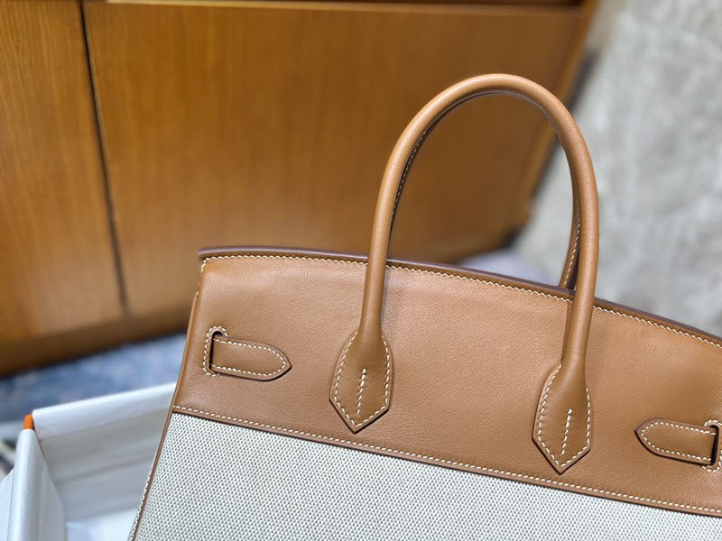 エルメス バーキン 30 ゴールド HERMES バーキン30 キャンバス ゴールド スイフト/トワルアッシュ ゴールド金具 2627643 エルメス 海外通販 - 画像 (8)