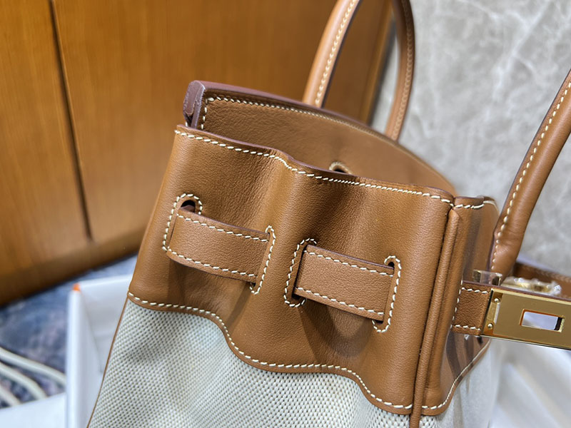 エルメス バーキン 30 ゴールド HERMES バーキン30 キャンバス ゴールド スイフト/トワルアッシュ ゴールド金具 2627643 エルメス 海外通販 - 画像 (5)