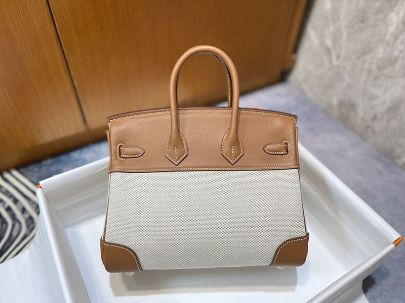 エルメス バッグ バーキン25 HERMES バーキン25 キャンバス ゴールド スイフト/トワルアッシュ ゴールド金具 2627644 エルメス 海外通販 - 画像 (9)