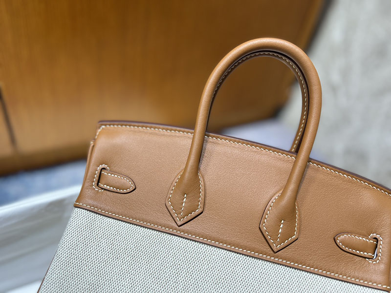 エルメス バッグ バーキン25 HERMES バーキン25 キャンバス ゴールド スイフト/トワルアッシュ ゴールド金具 2627644 エルメス 海外通販 - 画像 (8)