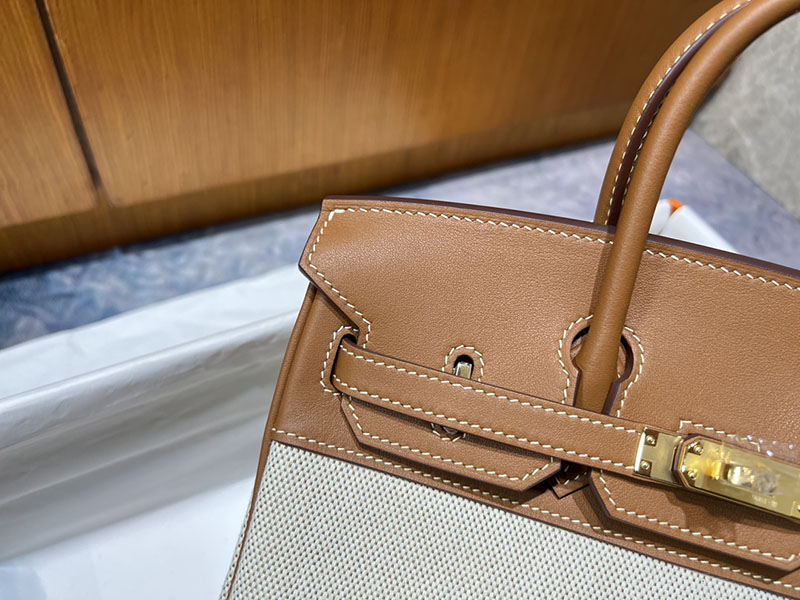 エルメス バッグ バーキン25 HERMES バーキン25 キャンバス ゴールド スイフト/トワルアッシュ ゴールド金具 2627644 エルメス 海外通販 - 画像 (7)