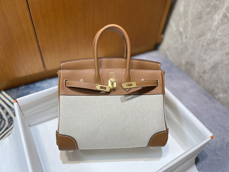 エルメス バッグ バーキン25 HERMES バーキン25 キャンバス ゴールド スイフト/トワルアッシュ ゴールド金具 2627644 エルメス 海外通販 - 画像 (6)