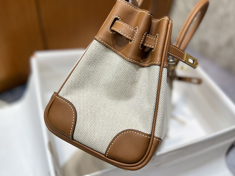 エルメス バッグ バーキン25 HERMES バーキン25 キャンバス ゴールド スイフト/トワルアッシュ ゴールド金具 2627644 エルメス 海外通販 - 画像 (5)