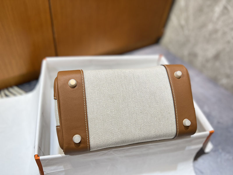 エルメス バッグ バーキン25 HERMES バーキン25 キャンバス ゴールド スイフト/トワルアッシュ ゴールド金具 2627644 エルメス 海外通販 - 画像 (4)