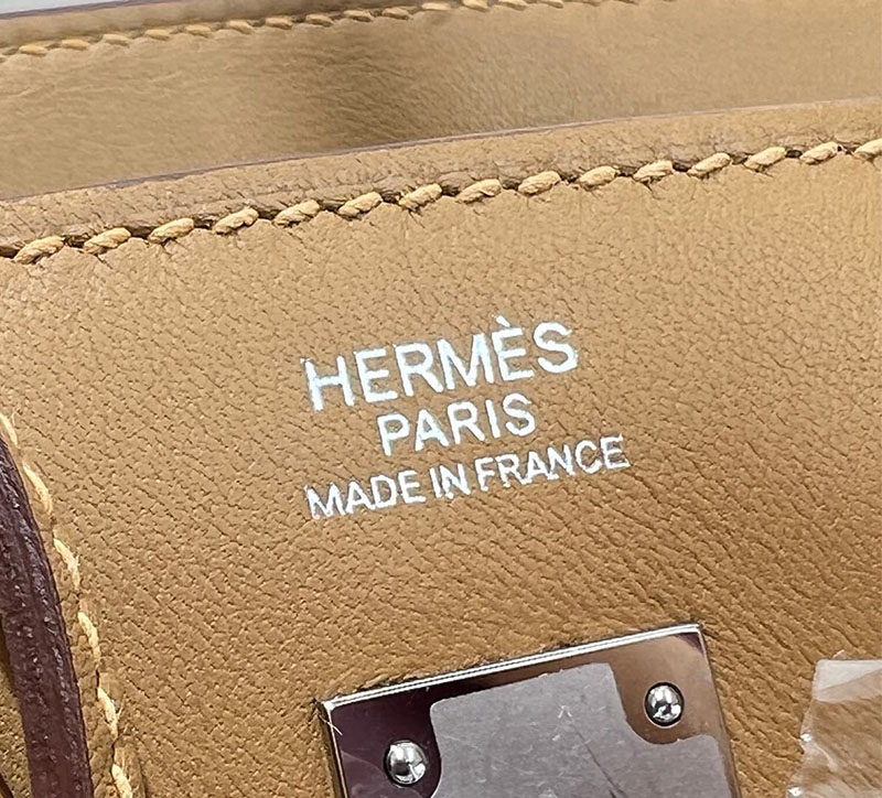 バーキン25 人気色 HERMES バーキン25 キャンバス ビスキュイ スイフト/トワルアッシュ シルバー金具 2627647 エルメス 海外通販 - 画像 (6)