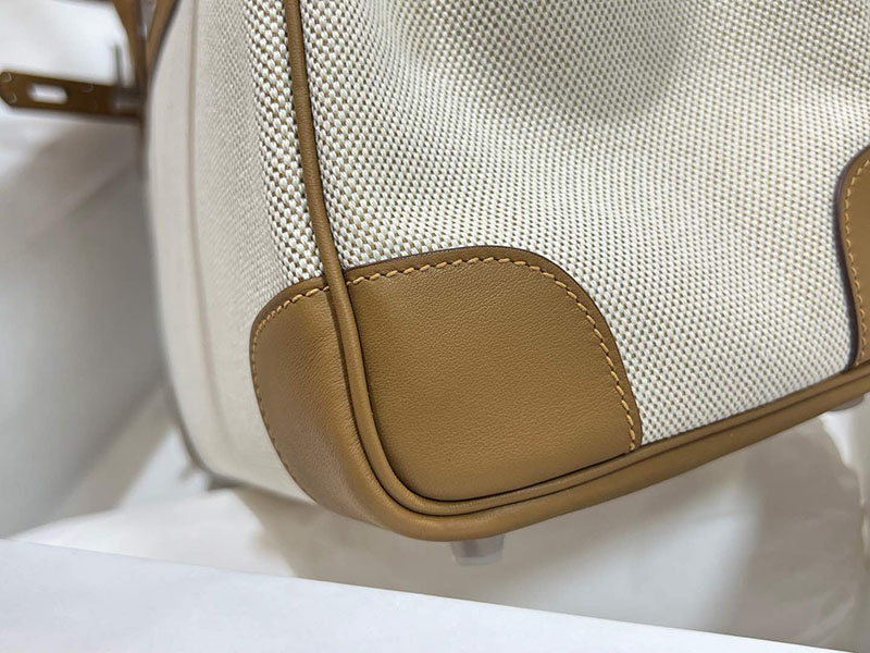 バーキン30 新品 HERMES バーキン30 キャンバス ビスキュイ スイフト/トワルアッシュ シルバー金具 2627648 エルメス 海外通販 - 画像 (4)