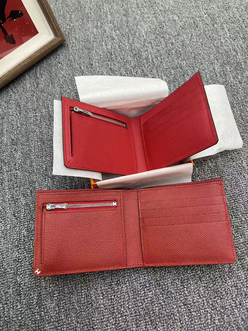 エルメス コンパクト財布 HERMES 財布 Hセリエ コンパクト ルージュカザック ヴォーエプソン 2627684 エルメス 海外通販 - 画像 (5)