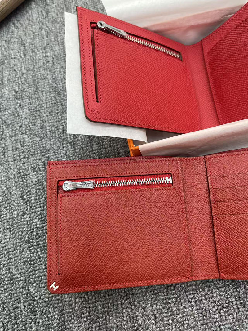 エルメス コンパクト財布 HERMES 財布 Hセリエ コンパクト ルージュカザック ヴォーエプソン 2627684 エルメス 海外通販 - 画像 (4)