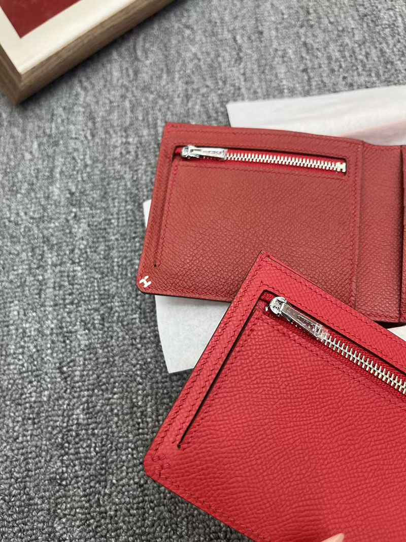 エルメス コンパクト財布 HERMES 財布 Hセリエ コンパクト ルージュカザック ヴォーエプソン 2627684 エルメス 海外通販 - 画像 (2)