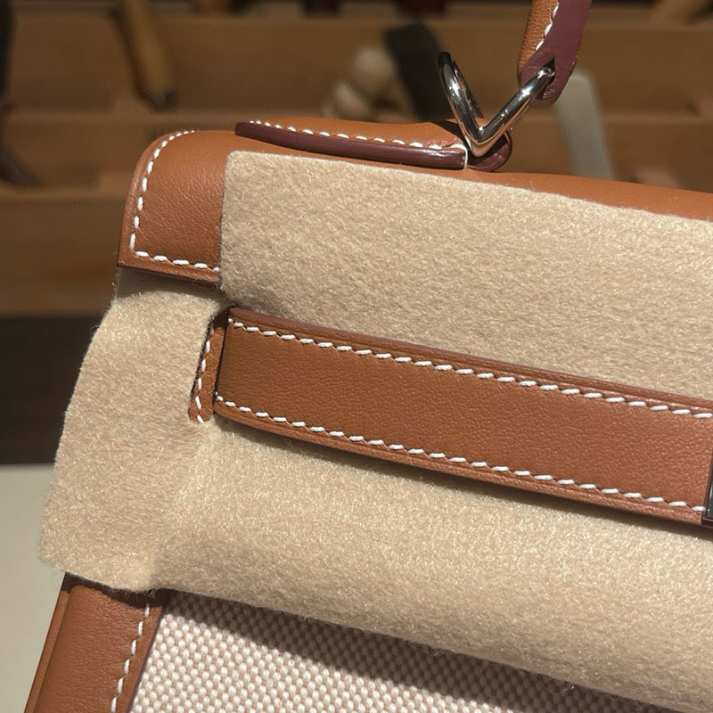 エルメス ケリー28 内縫い HERMES ケリー28 内縫い ゴールド スイフト/トワルアッシュ シルバー金具 2627687 エルメス 海外通販 - 画像 (8)