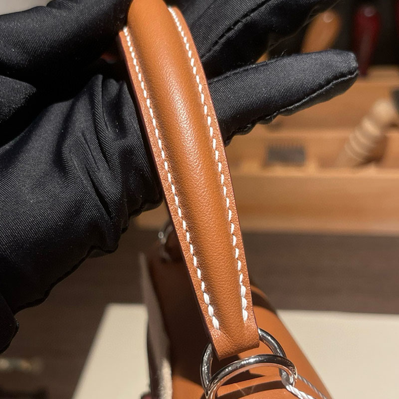 エルメス ケリー28 内縫い HERMES ケリー28 内縫い ゴールド スイフト/トワルアッシュ シルバー金具 2627687 エルメス 海外通販 - 画像 (5)