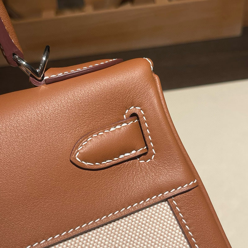 エルメス ケリー28 内縫い HERMES ケリー28 内縫い ゴールド スイフト/トワルアッシュ シルバー金具 2627687 エルメス 海外通販 - 画像 (4)