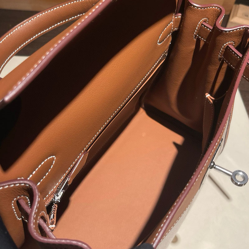 エルメス ケリー28 内縫い HERMES ケリー28 内縫い ゴールド スイフト/トワルアッシュ シルバー金具 2627687 エルメス 海外通販 - 画像 (2)