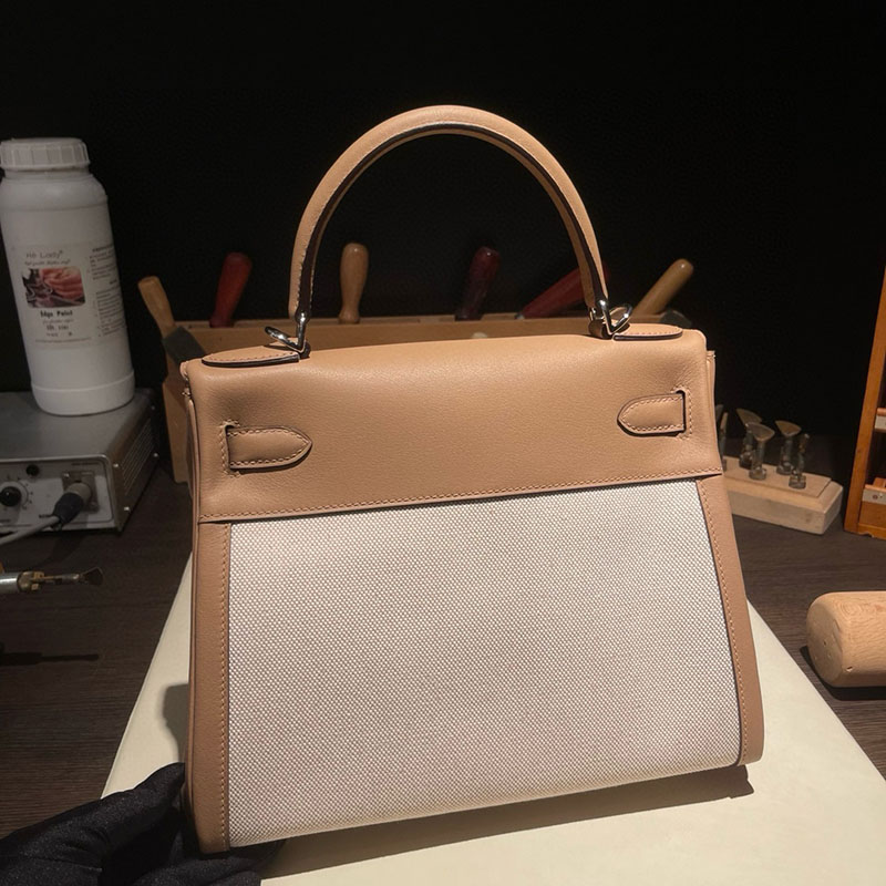 エルメス ケリー 値段 HERMES ケリー28 内縫い チャイ スイフト/トワルアッシュ シルバー金具 2627690 エルメス 海外通販 - 画像 (5)