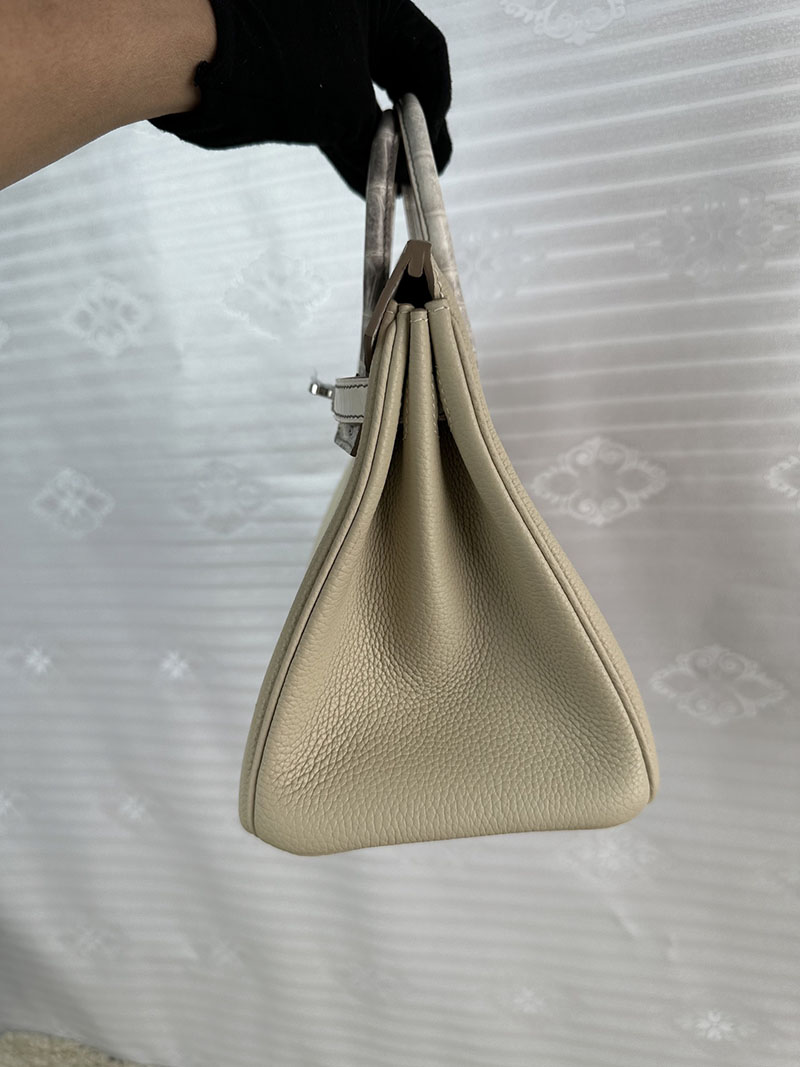 バーキン ヒマラヤ 持ってる人 HERMES バーキン25 タッチ クレ/ヒマラヤ トゴ/クロコダイル シルバー金具 2627691 エルメス 海外通販 - 画像 (10)